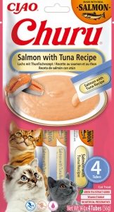 Churu gato Receta de Salmón con atún.