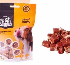 Dados de cordero y bacalao, 100g.