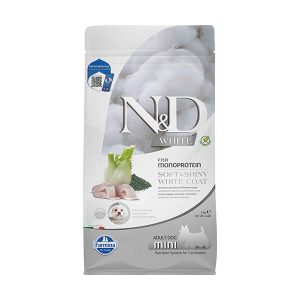 N&D White dog adult mini, lubina y spirulina 2Kg.