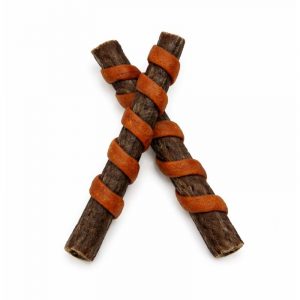 Palito de colágeno con pulmón de res y envoltura de carne para perro 12 cm - 2 uds